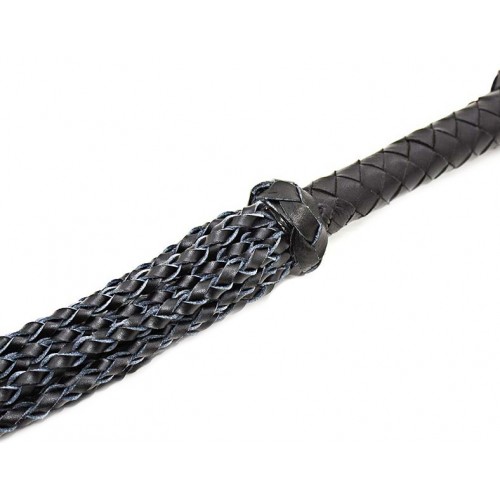 Черный флоггер с плетеными хвостиками 