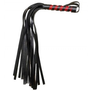 Черная плеть с черно-красной ручкой (иной угол)