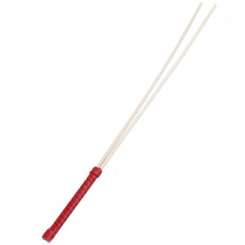 Двойной стек из ротанга с красной ручкой 