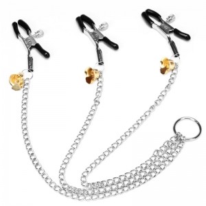 Зажимы для сосков и половых органов с колокольчиками (иной угол)