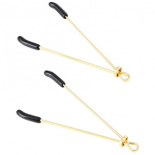 Золотистые зажимы с колечками