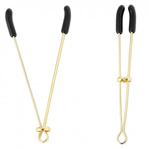 Золотистые зажимы с колечками (иной угол)