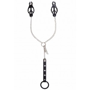 Зажимы для сосков клевер с ремешком (иной угол)