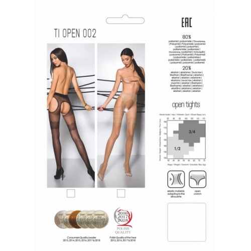 Колготки TIOpen 002 бежевые размер 3/4