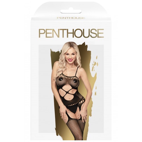 Боди-комбинезон из сетки "Hot nightfall" black (S-L)