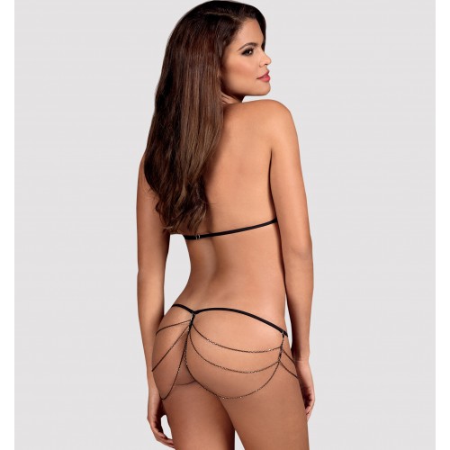 Черный комплект с цепочками Redella L/XL