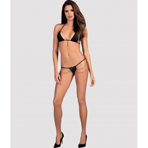 Черный комплект с цепочками Redella L/XL