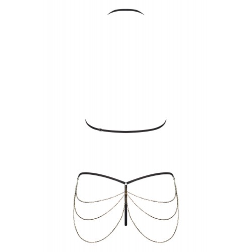 Черный комплект с цепочками Redella L/XL