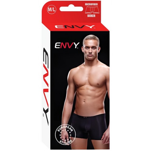 Мужские трусы-боксеры из микрофибры Envy черные M/L