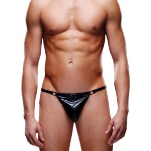 Глянцевые мужские V-стринги Envy черные S/M