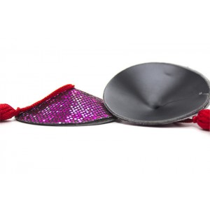 Фиолетовые пэстисы с красными кисточками (иной угол)