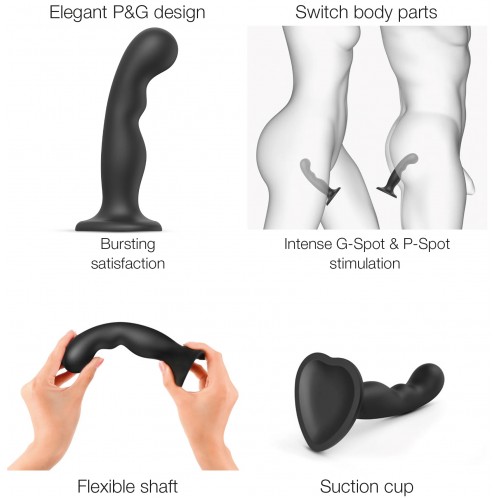 Фаллоимитатор Strap-On-Me Dildo Plug P&G XXL черный 20 см