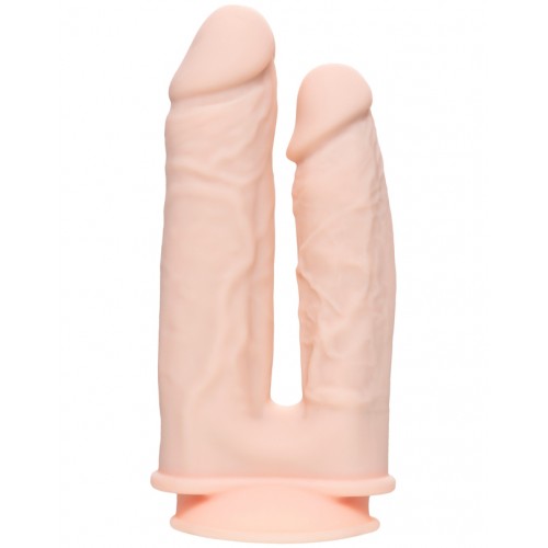 Фаллоимитатор для двойного проникновения RealStick Silicone Armie H, сайлекспан, телесный, 19 см