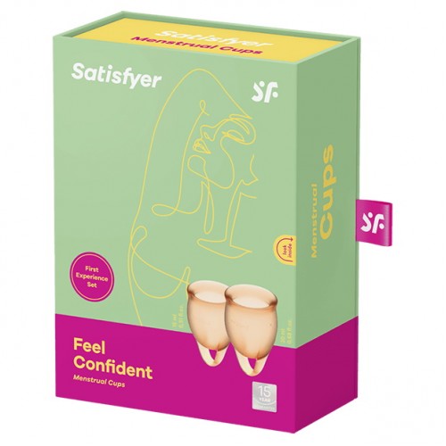 Набор менструальных чаш Satisfyer Feel Confident, оранжевый