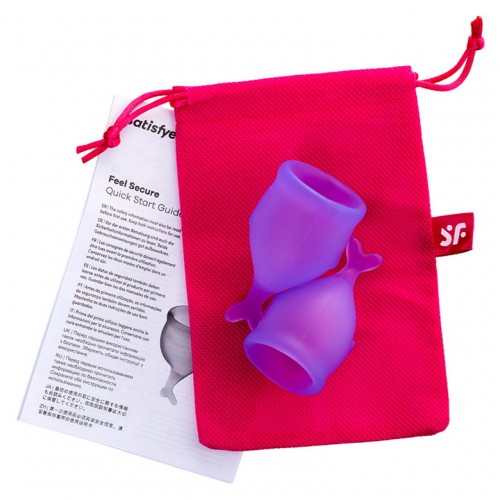 Набор менструальных чаш Satisfyer Feel Secure, лиловый