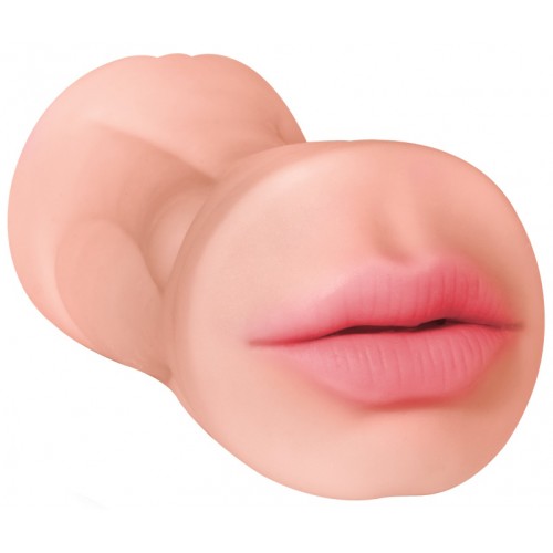 Двойной мастурбатор ротик с зубами и вагина со стимулирующими кольцами Satisfaction Goddess of Love