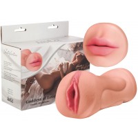 Двойной мастурбатор ротик с зубами и вагина со стимулирующими кольцами Satisfaction Goddess of Love