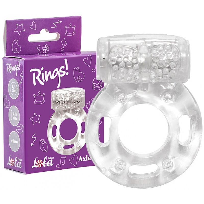 Эрекционное виброкольцо Rings Axle-Pin White