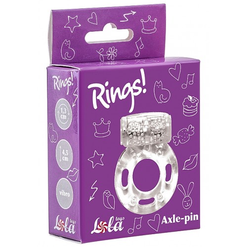 Эрекционное виброкольцо Rings Axle-Pin White