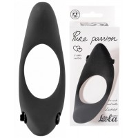Эрекционное кольцо с двойной вибростимуляцией Pure Passion Lunar Black