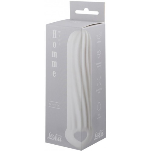 Фаллоудлинитель с кольцом Homme Wide White + 1,5 см 