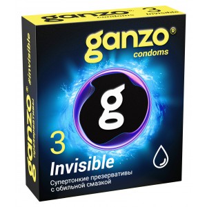 Презервативы Ganzo №3 Invisible супертонкие с обильной смазкой