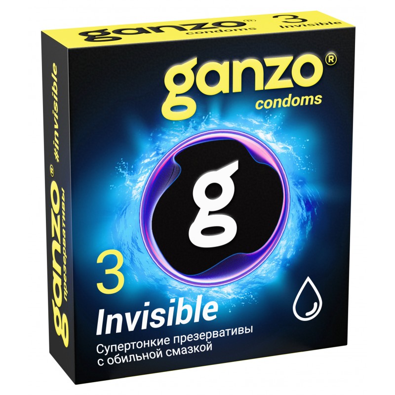Презервативы Ganzo №3 Invisible супертонкие с обильной смазкой