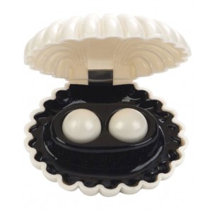 Вагинальные шарики Жемчужины удовольствия белые (иной угол)