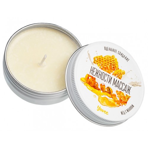Массажная свеча Yovee by Toyfa «Массаж нежности», с ароматом меда с молоком, 30 мл