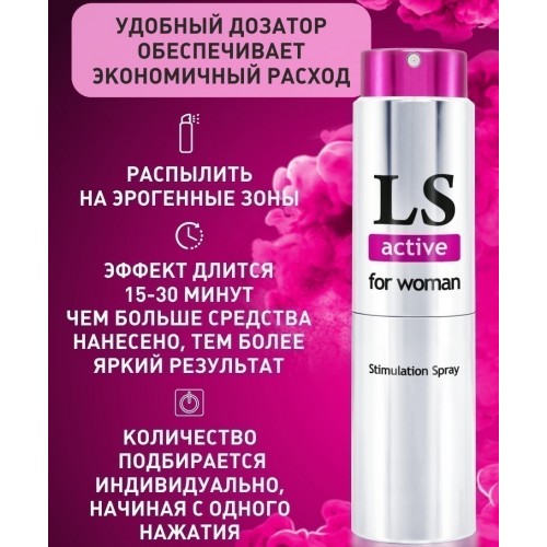  Спрей-стимулятор LoveSpray Active для женщин 18 мл