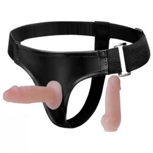 Страпон женский Ultra Passionate Harness с двумя насадками (иной угол)