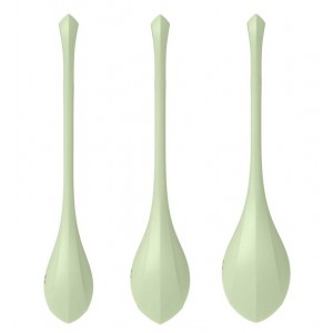 Вагинальные шарики Satisfyer Yoni Power 2 салатовые (иной угол)