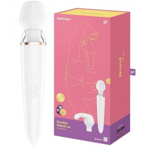 Перезаряжаемый смарт-массажер с насадкой для точки G Satisfyer Double Wand-er Перезаряжаемый смарт-массажер с насадкой для точки G Satisfyer Double Wand-er