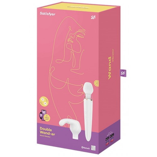 Перезаряжаемый смарт-массажер с насадкой для точки G Satisfyer Double Wand-er