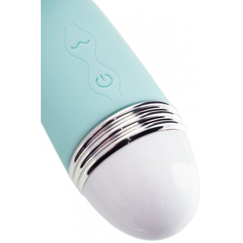 Вибратор с клиторальным стимулятором Flovetta by Toyfa Iris, силикон, мятный, 22 см