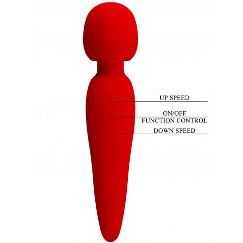 Перезаряжаемый вибромассажер Pretty Love Meredith красный