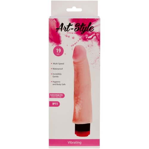 Реалистичный вибратор с венками Art Style 22 см