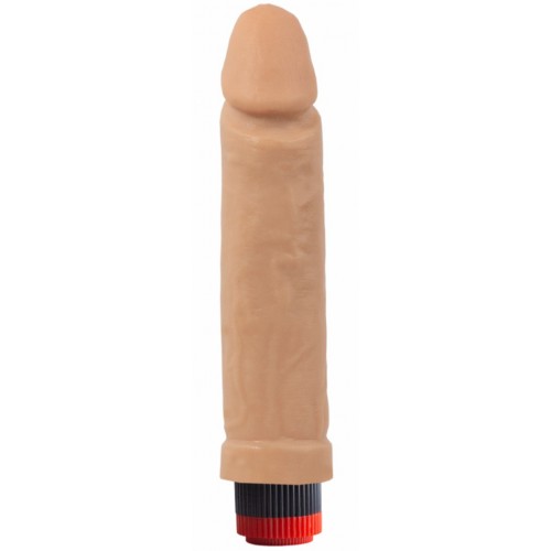 Реалистичный гелевый вибратор телесный 23 см