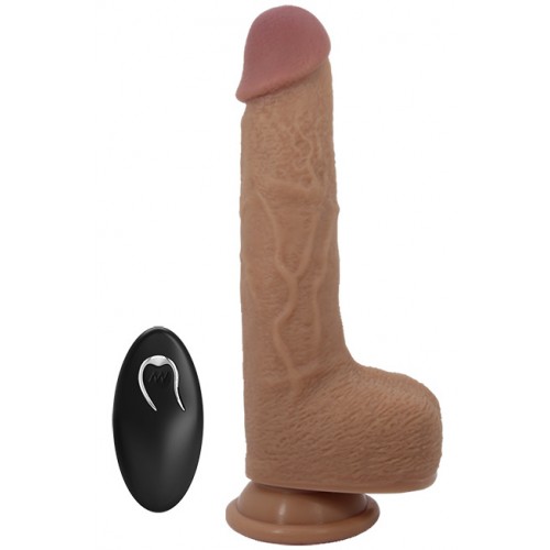 Реалистичный вибратор-ротатор с функцией поступательных движений и пультом дистанционного управления Tommy