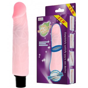 Вибратор из киберкожи The Realistic Cock водонепроницаемый