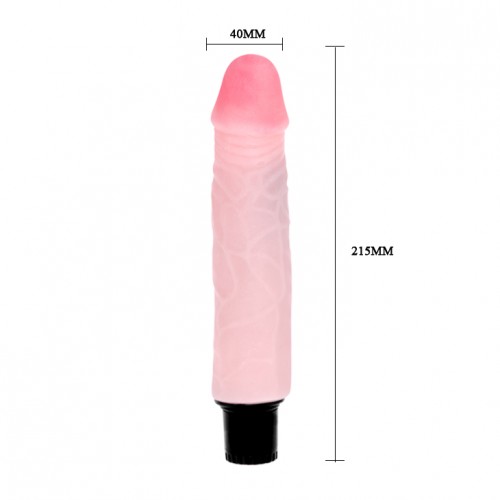 Вибратор из киберкожи The Realistic Cock водонепроницаемый