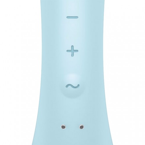 Двусторонний вибратор с клиторальным стимулятором Satisfyer Triple Oh Blue