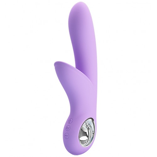 Перезаряжаемый вибратор Pretty Love Carol сиреневый с клиторальной стимуляцией