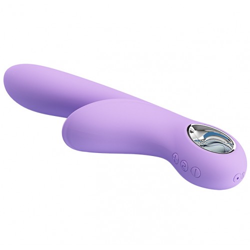 Перезаряжаемый вибратор Pretty Love Carol сиреневый с клиторальной стимуляцией