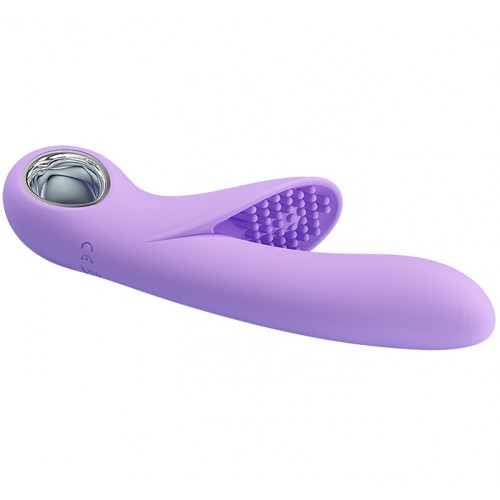 Перезаряжаемый вибратор Pretty Love Carol сиреневый с клиторальной стимуляцией
