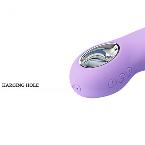 Перезаряжаемый вибратор Pretty Love Carol сиреневый с клиторальной стимуляцией