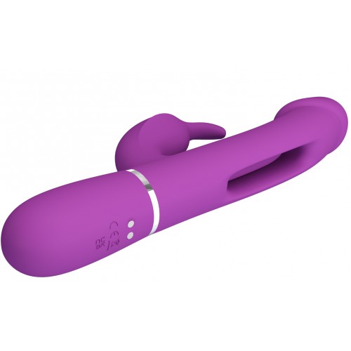 Перезаряжаемый вибратор с клиторальным стимулятором и стимулирующим язычком для зоны G Pretty Love Kampas