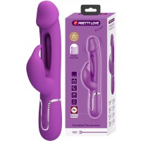 Перезаряжаемый вибратор с клиторальным стимулятором и стимулирующим язычком для зоны G Pretty Love Kampas