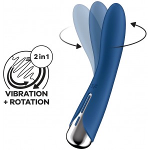 Вибратор для точки G с ротацией Satisfyer Spinning Vibe 1 Blue (иной угол)