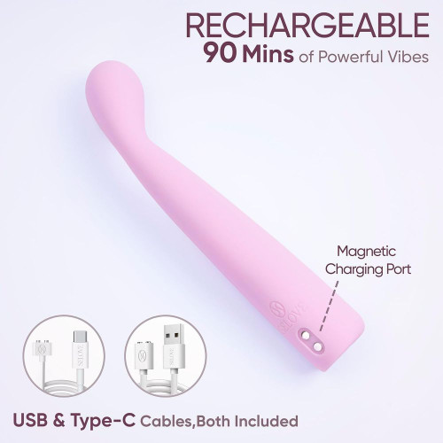 Розовый гибкий вибратор для зоны G с функцией памяти Selove TouchBend